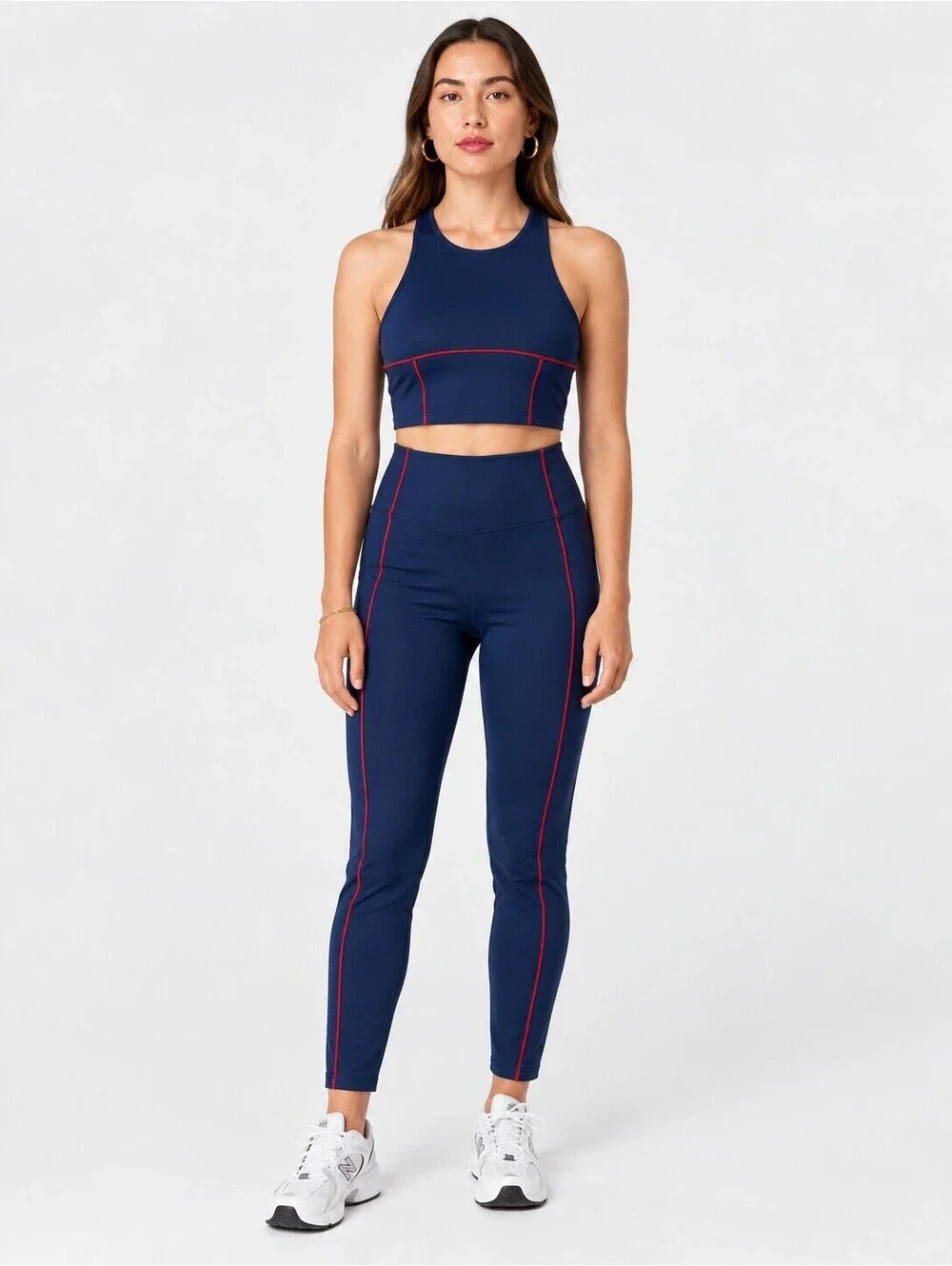 Jason Wu Navy Blue 2-Piece Sports Bar & Legging Set Large